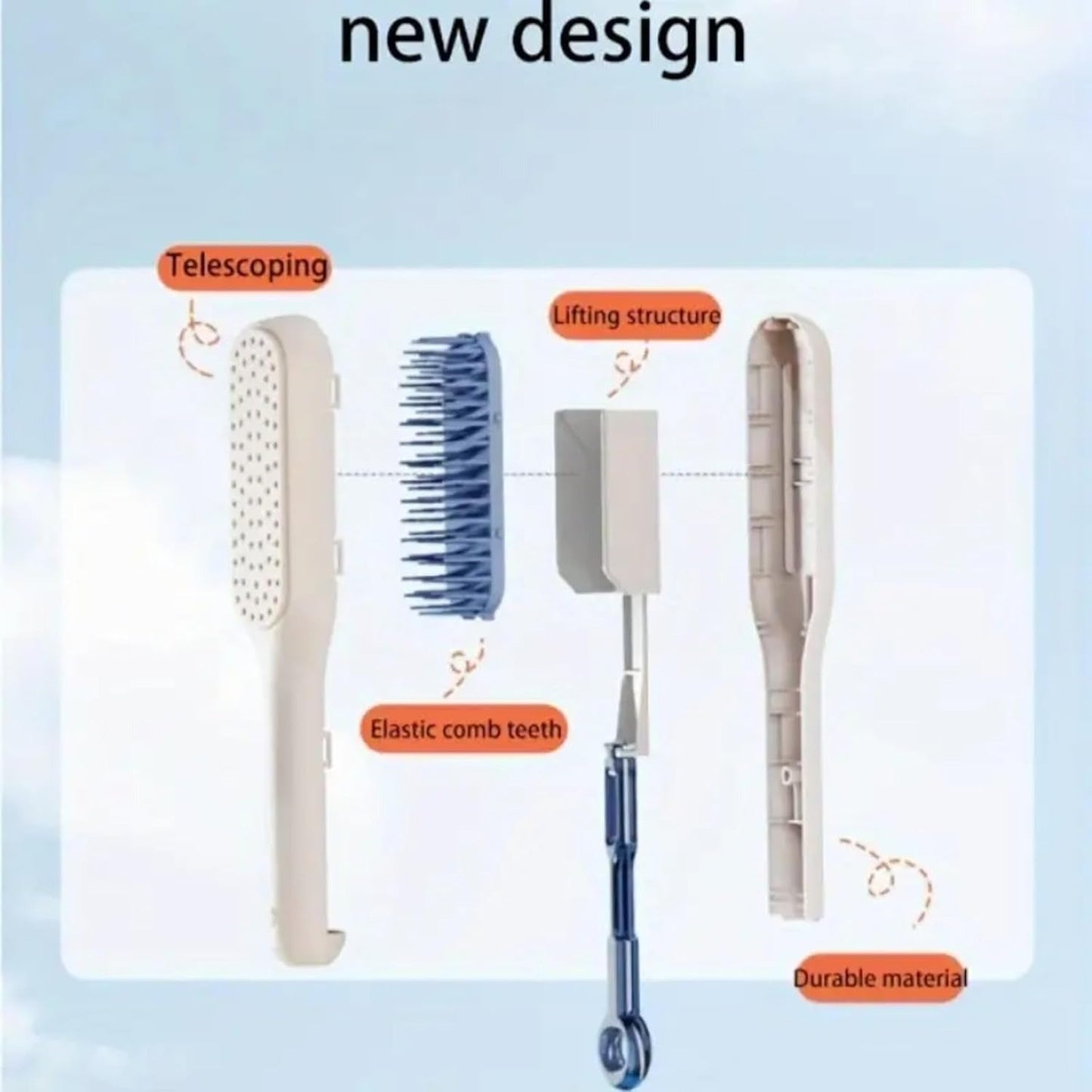 Self Cleaning Hair Brush-Anti-Static
