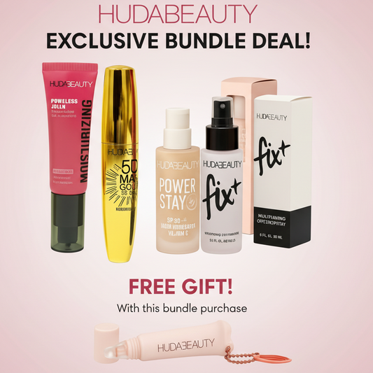 HUDA BEAUTY Makeup Bundle Deal – Limited Offer - Free Lip Balm
