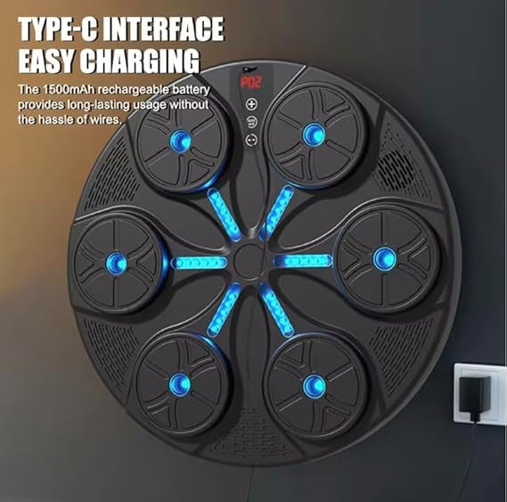 Boxing Machine Wall Mounted-Music & LED Lights-2Pc